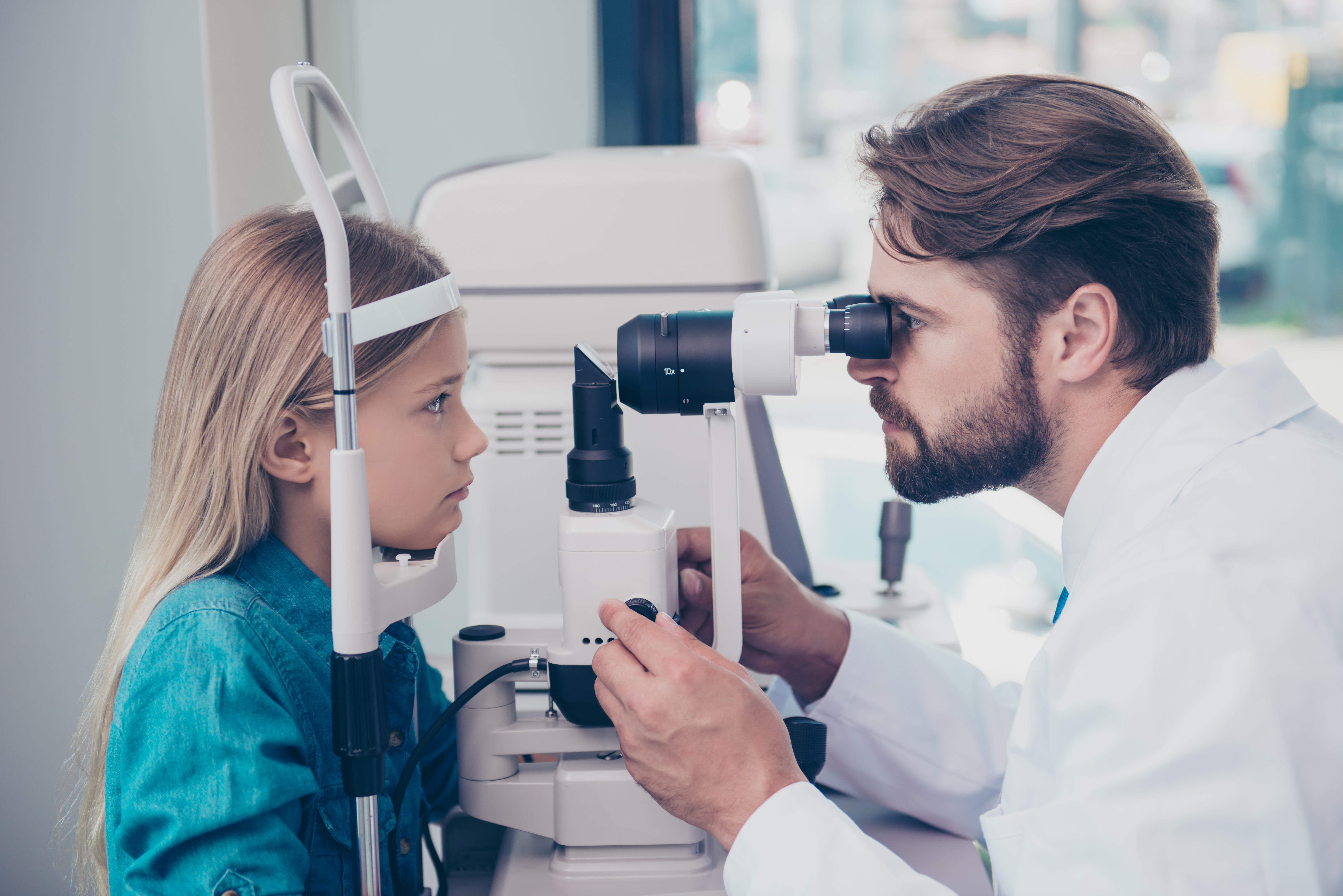 Child with Eye Doctor