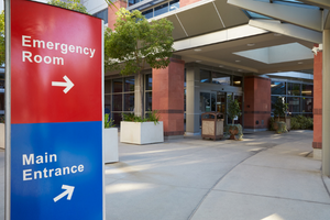 emergency room entrance at hospital